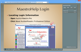 maestro help login screen shot